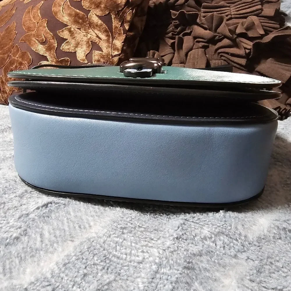 Coach Saddle Bag Crossbody Purse in Colorblock